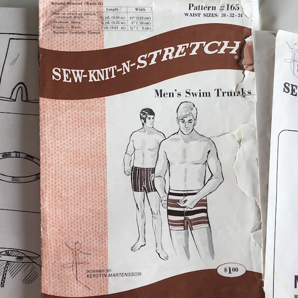 Boxer Swim Trunks Pattern Etsy