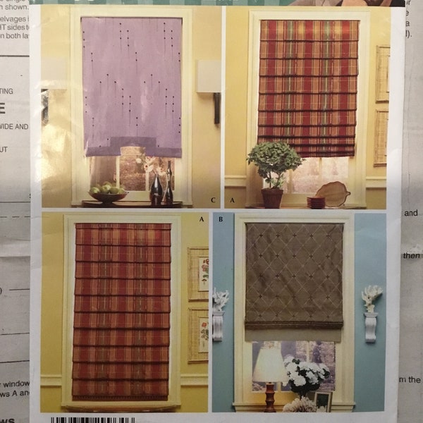 2006 Simplicity 4105 Roller Shades Pleated Shades Roman Shades Sewing Pattern