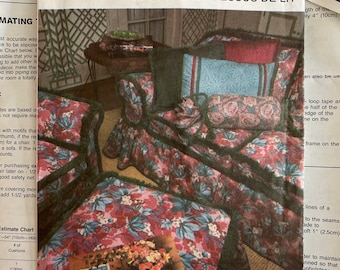1991 Simplicity 7485 Slipcovers Sewing Pattern