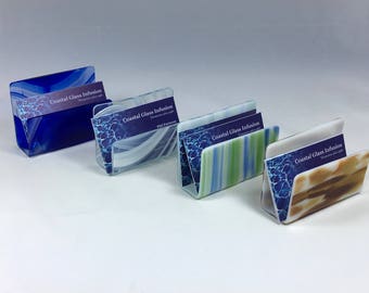 Fused Glass Business card holder