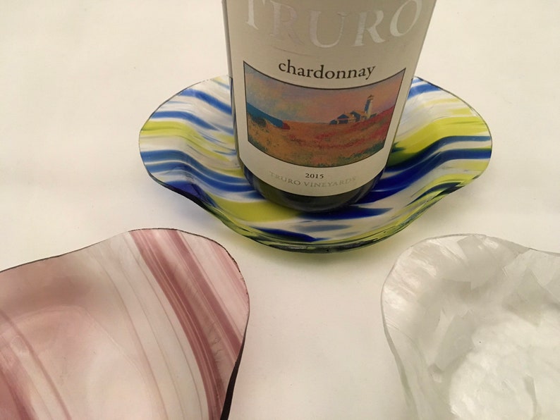 Fused Glass Wine Bottle Coaster /rest Etsy