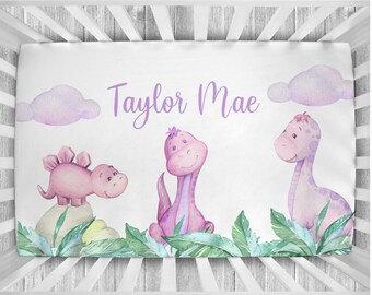 girl dinosaur crib bedding