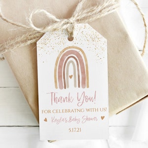 Boho Bridal Shower Favor Tag Thank You Tag Boho Favour Tag 