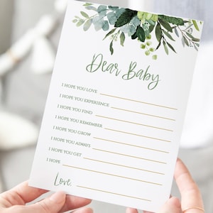 Safari Dear Baby Game, afdrukbaar voor een genderneutrale douche, babyshowerspel voor dierentuindieren - Sa2020