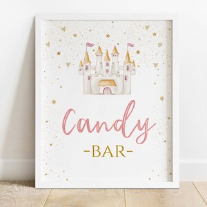 Prinses partij Candy Bar teken, dessert partij teken, verjaardag partij decor ideeën, prinses baby shower, INSTANT DOWNLOAD, 902