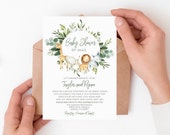 Shower By Mail, Social Distancing, Virtual Baby Shower, Safari Baby Shower Invitation, Boy Baby Shower, Invitation Template, Pmw001