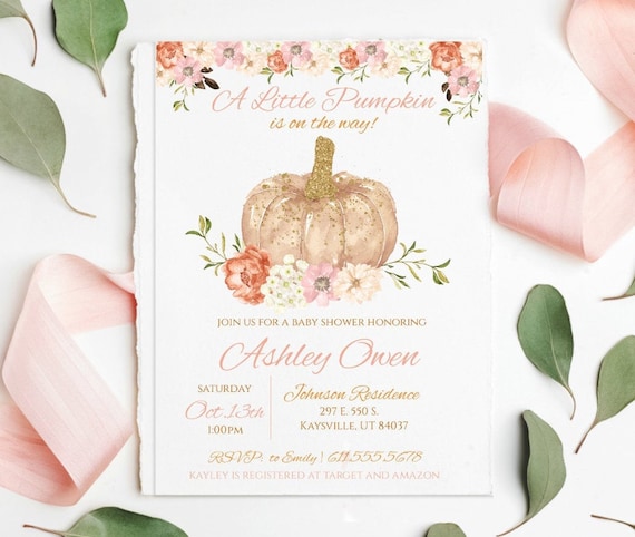 etsy fall baby shower invitations