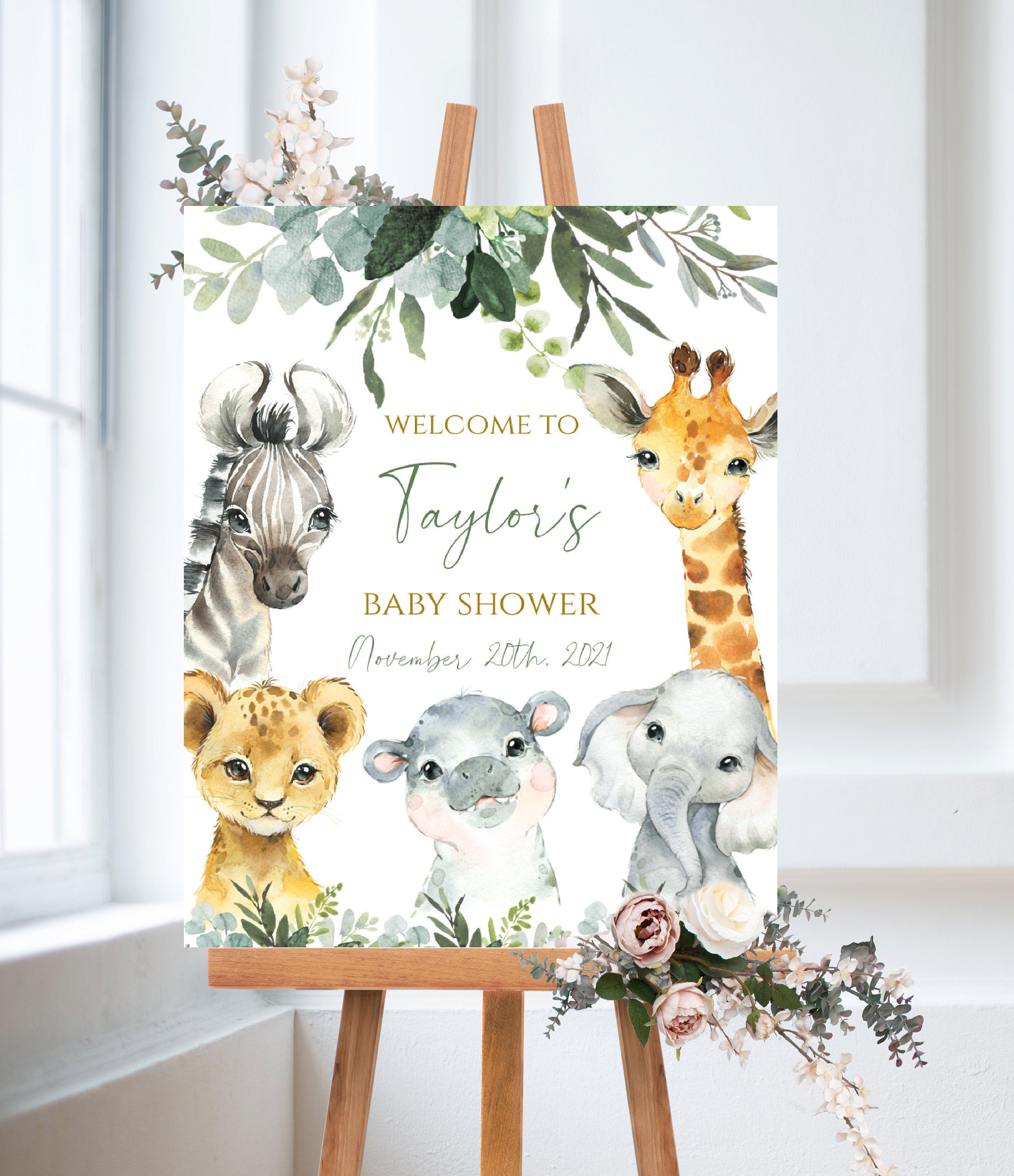 Shower Welcome Sign Jungle welcome sign Etsy België