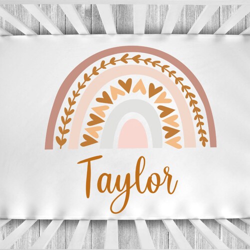 Rainbow Crib Bedding Baby Girl Bedding Sets Rainbow Baby Etsy