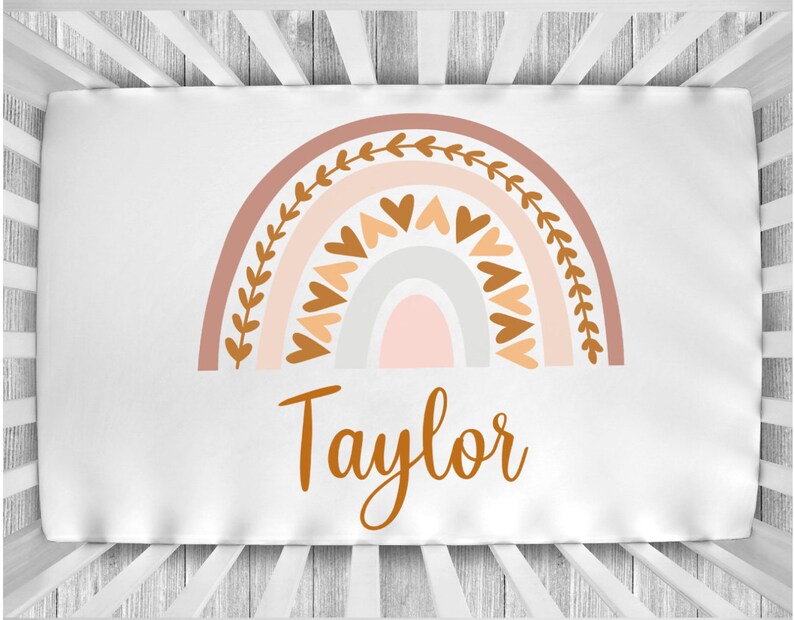 Rainbow Crib Bedding Baby Girl Bedding Sets Rainbow Baby Etsy