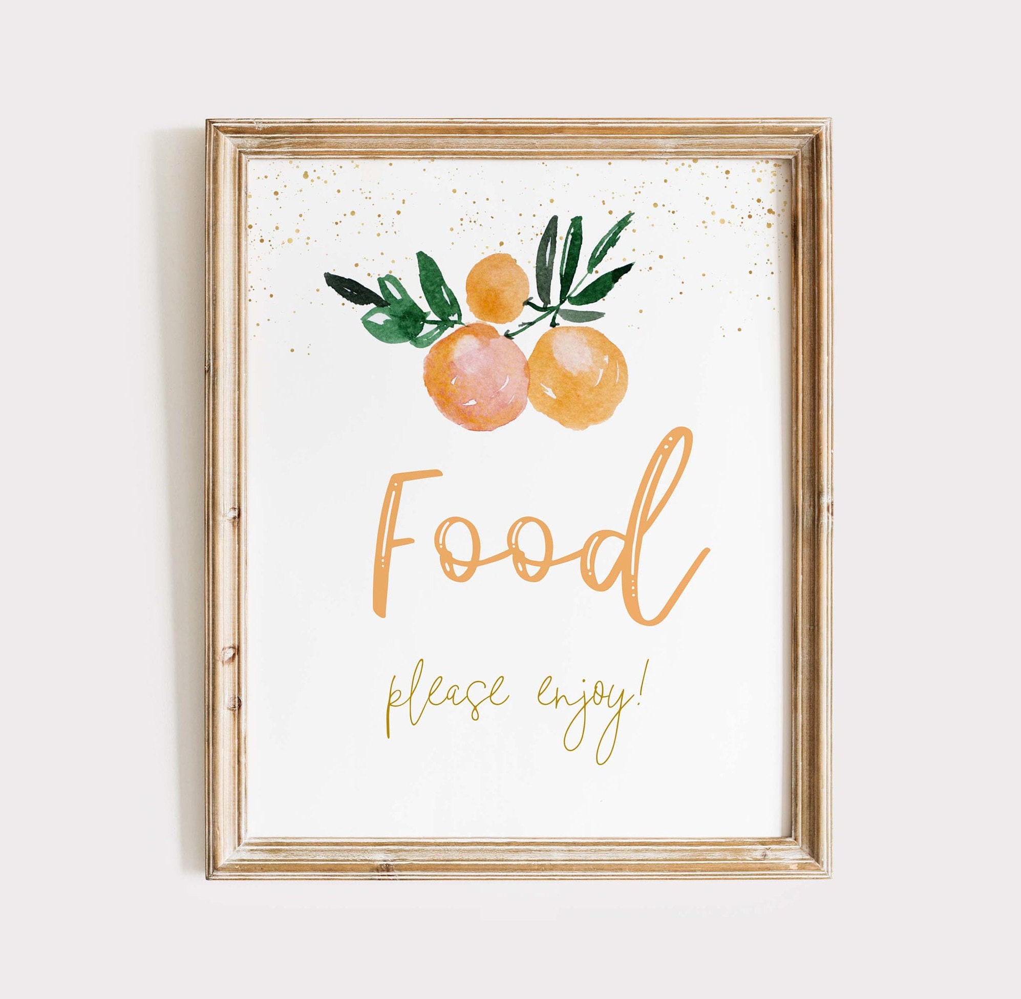 Table Food Sign Color Food Orange Cutie Table Sign,printable Food Table Sign, Clementine Baby ...