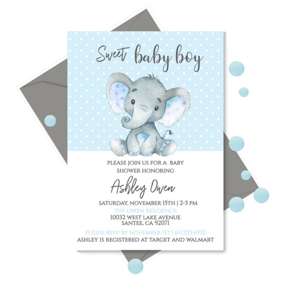 Blue-Elephant Baby Shower Blue-Elephant Baby Shower