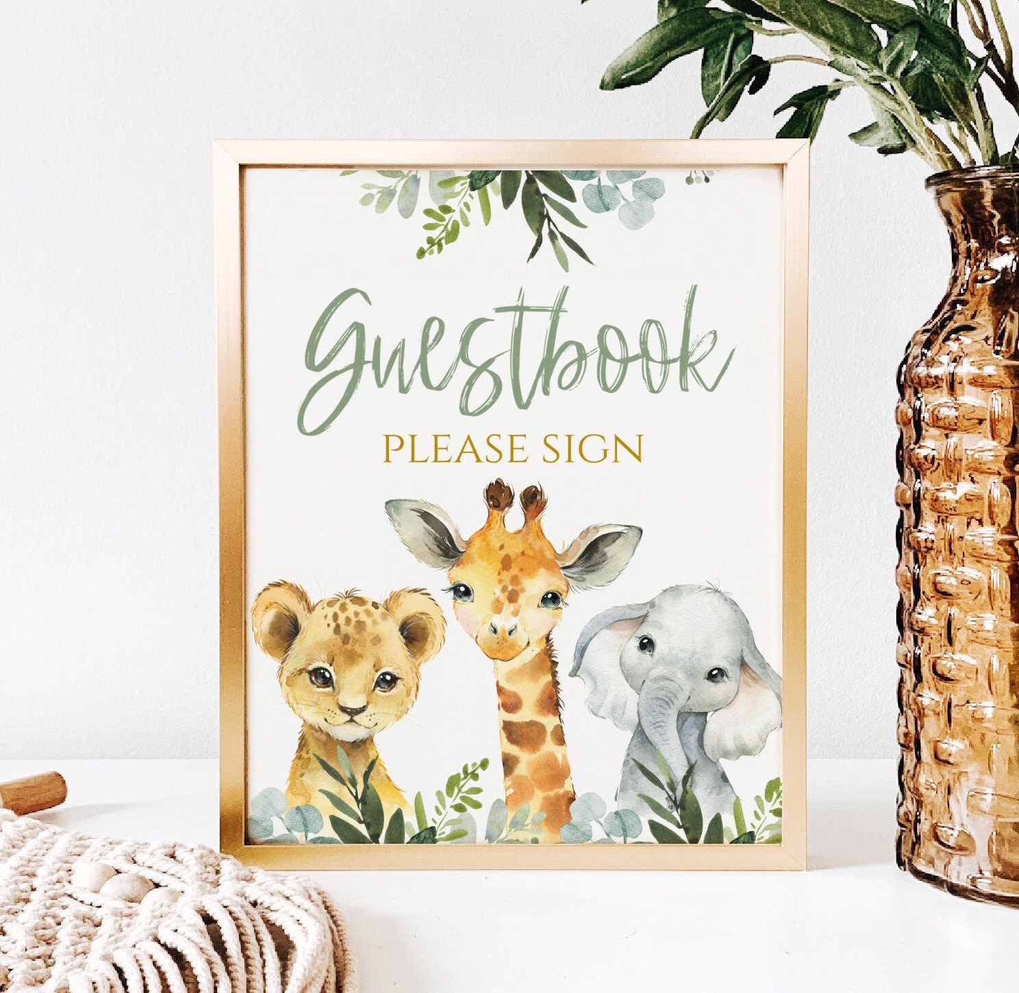 Baby Shower Guest Book Sign, Printable Birthday Party Guest Book Sign ...