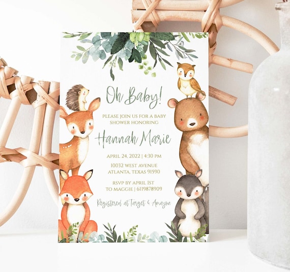 Target woodland baby shower sale