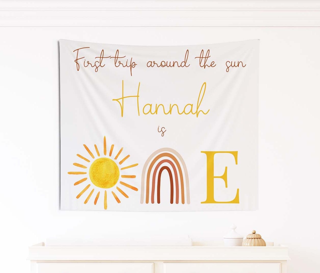 First Trip Around The Sun Birthday Backdrop For Boy Outer
