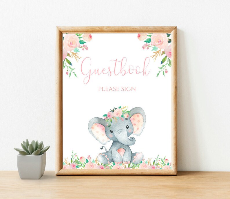 Baby Shower Guest Book Sign Printable Birthday Party Guest - Etsy