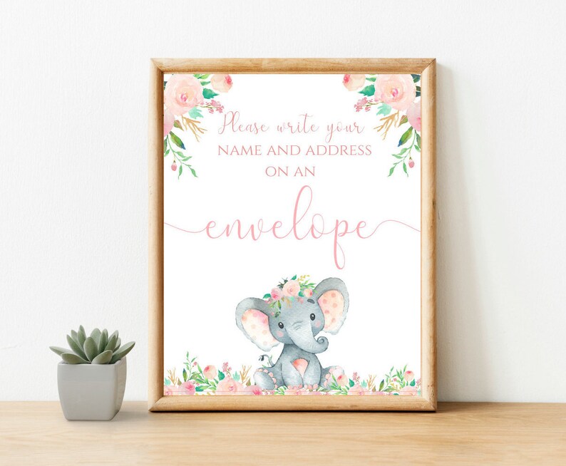 Elephant Address Request Sign Please Write Your Name and Etsy