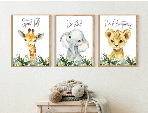 Set of 3 Safari Animal Printsnursery Wall Decorwatercolor - Etsy Ireland Set of 3 Safari Animal Printsnursery Wall Decorwatercolor - Etsy Ireland