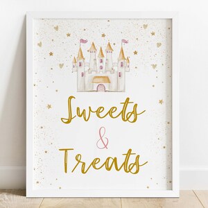 Bord bord prinsessenfeest snoep en lekkernijen blozen, bord 1e verjaardag desserttafel feest, decor feest, INSTANT DOWNLOAD, 902