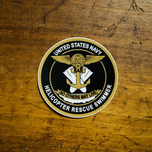 United States Navy Helicopter Rescue Swimmer Sticker