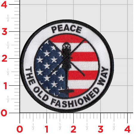 Peace the Old Fashioned Way Blackhawk Knighthawk Seahawk H-60 American Flag Patch
