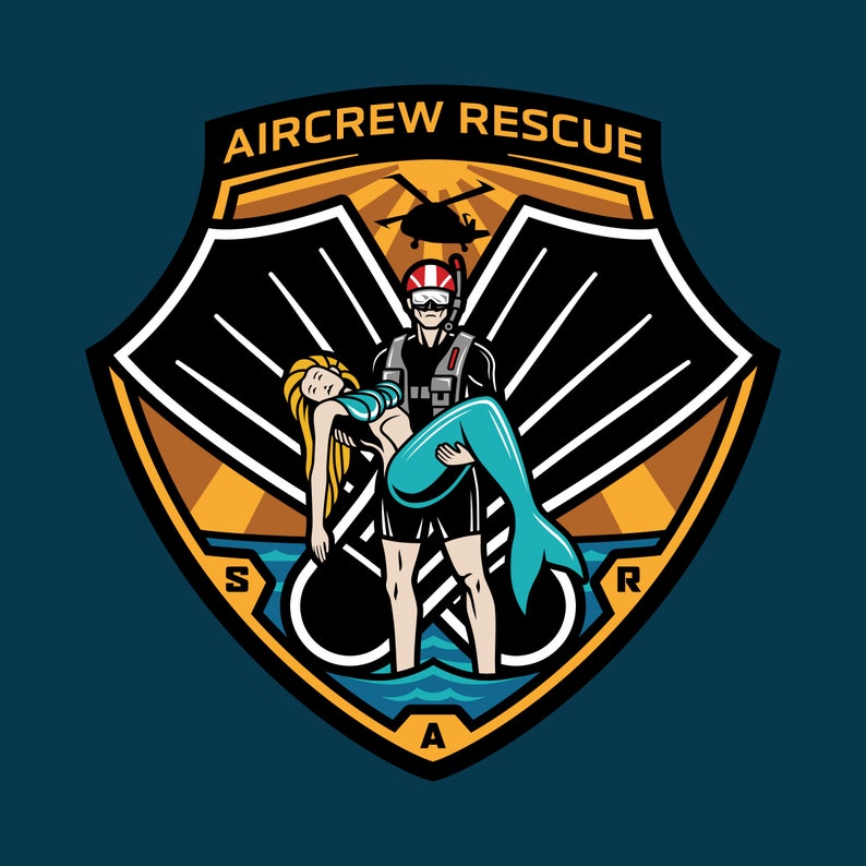 Search and Rescue Swimmer Badge Patch Etsy