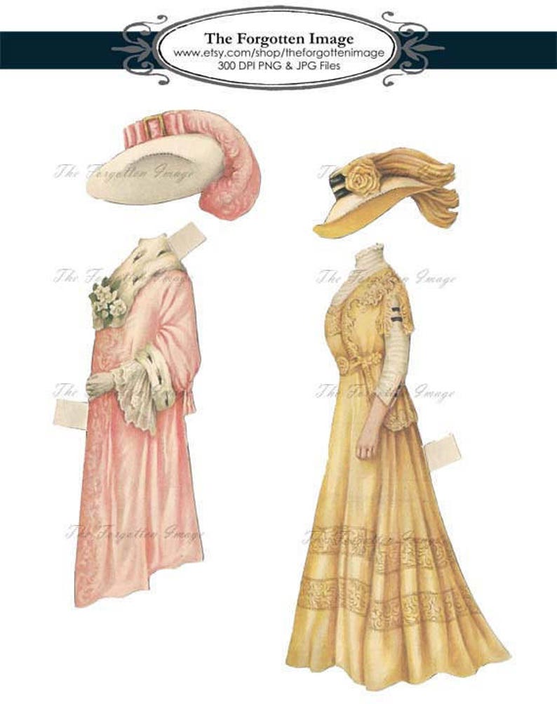 Digital Bride Paper Dolls 1920s Printable Digital Doll - Etsy