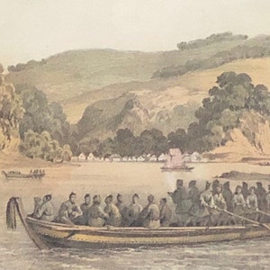 Antique Tokyo Bay Japan Print, 1856