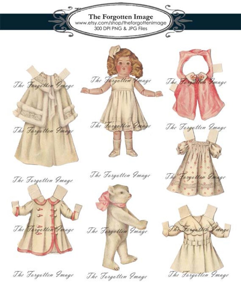 Digital Paper Dolls 1920s Vintage Doll and Clothes Paper - Etsy