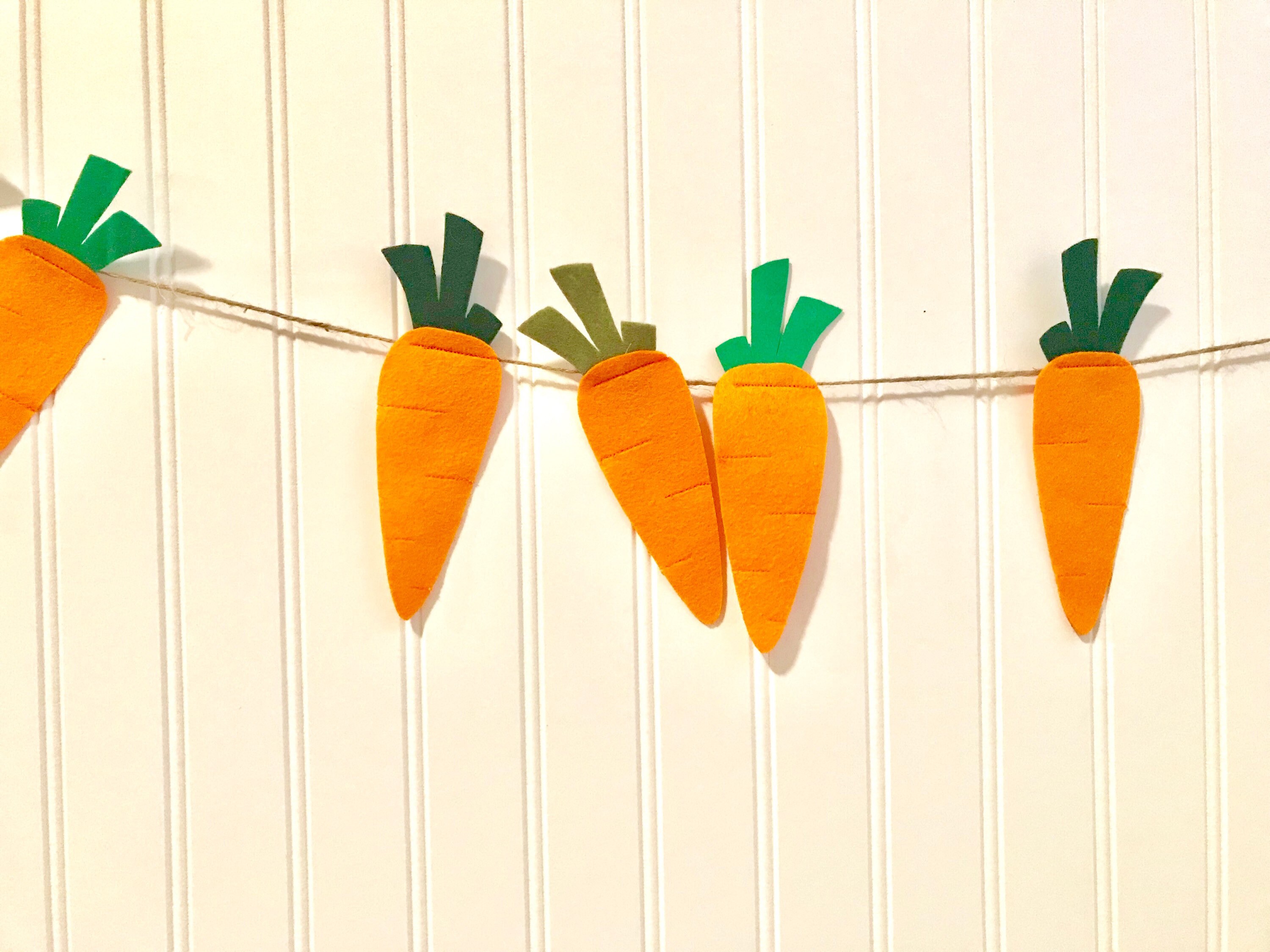 Carrot Garland // Easter Garland // Easter Carrots // Felt Etsy