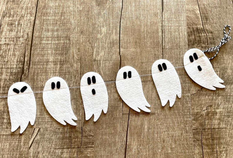 Ghost Garland// Ghost Banner // Halloween Garland // Halloween Banner // Halloween Decor // Ghost Decor // Halloween Party Decor// image 2