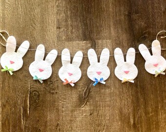 Easter Bunny and Bow Ties Garland // Easter Bunny // Easter Garland // Easter Bow Ties // Easter Decor // Easter Bunny Banner //