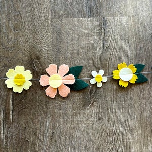 Spring Floral Garland // Spring Flower Garland // Spring Flowers // Felt Flowers // Easter Garland // Spring Garland // Easter Decor // image 4