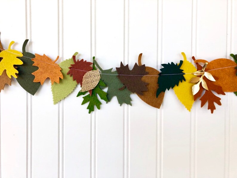 Falling Leaves Garland // Fall Leaves // Fall Garland // Leaf Etsy