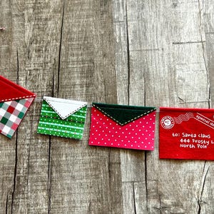Guirlande lettres au père Noël // Lettres au père Noël // Guirlande de Noël // Décoration de Noël // Décoration de cheminée de Noël // Bannière de Noël //
