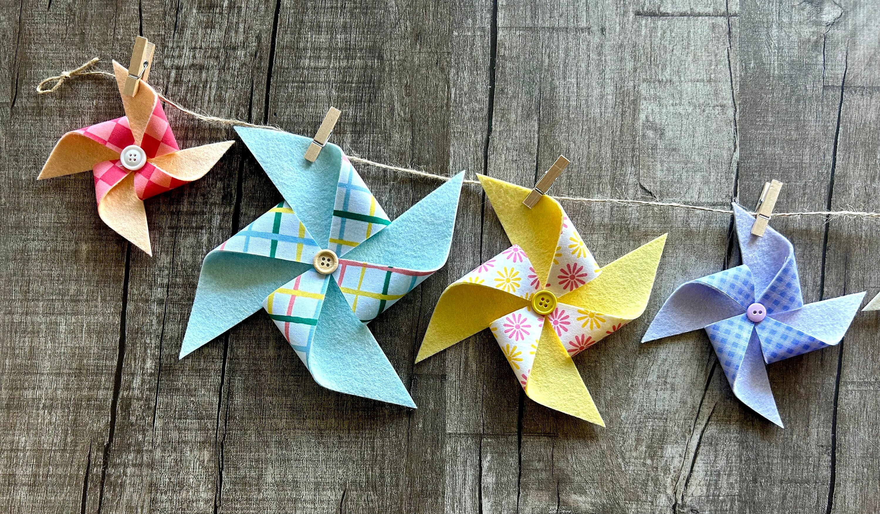 Spring Pinwheel Garland // Spring Garland // Spring Decor // Simple ...