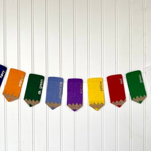 Colored Pencil Garland // Back to School Garland // Classroom Garland // Back to School Decor // First Day of School // Teacher Gift // bild 6