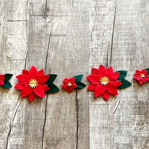 Poinsettia Garland// Christmas Flower Garland // Christmas Garland // Christmas Banner // Christmas decor // Poinsettias// Christmas Flowers