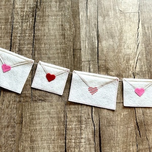 Love Letters Garland // Love Letters // Love Notes // Felt Envelopes // Valentines Day Decor // Envelope Garland // Valentines Decor //