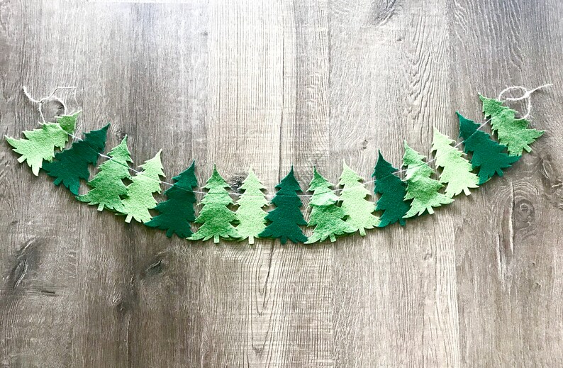 Christmas Tree Garland // Christmas Tree Banner // Christmas Etsy