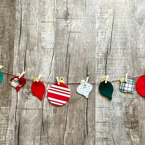 Christmas Ornament Garland // Ornaments//. Christmas Ornaments // Christmas Garland // Christmas Decor // Ornament Banner//