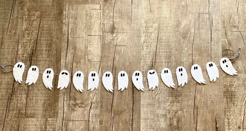 Ghost Garland// Ghost Banner // Halloween Garland // Halloween Banner // Halloween Decor // Ghost Decor // Halloween Party Decor// image 3