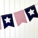 Patriotic Pennant Banner // Red White and Blue Pennant Banner // 4th of ...
