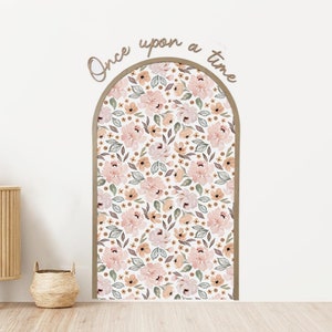BIG BUNDLE: Once upon a time + Floral arch decal + wooden frame arch 90X150 cm