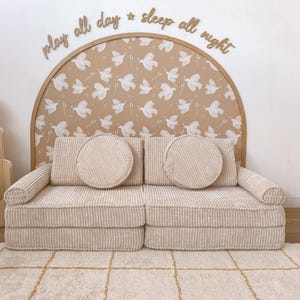 Play sofa MINI cream, 120cm kids sofa, modular sofa for kids, kids play couch, Coduroy kids sofa, play sofa, kids couch, Ponponi sofa
