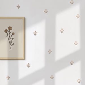 Vintage flowers decals, reusable wall decals,  fabric wall stickers, kdis room wall decals, girl room decor, floral wall stickers, botanic