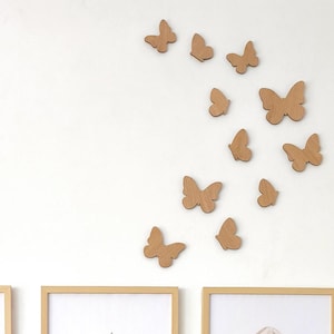 Schmetterlinge aus Holz, Schmetterlinge aus Holz, Schmetterlinge und Schmetterlinge aus Holz für Mädchen, Kinderzimmer Dekoration aus Holz, Wandschmuck für Mädchen