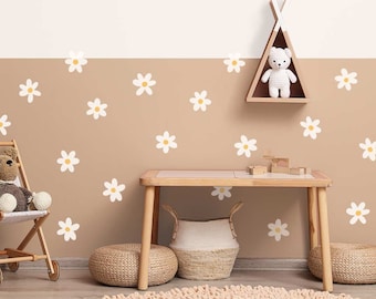 Daisy flowers Wall Decals, Kids Room Decal, Reusable and Removable Wall Stickers, kids flower wall stickers, nursery wall decals, boho room