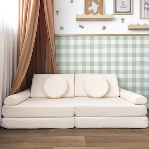 Play sofa MINI TEDDY, 120cm kids sofa, modular sofa for kids, kids play couch, Coduroy kids sofa, play sofa, kids couch, Ponponi sofa