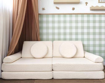 Play sofa MINI TEDDY, 120cm kids sofa, modular sofa for kids, kids play couch, Coduroy kids sofa, play sofa, kids couch, Ponponi sofa